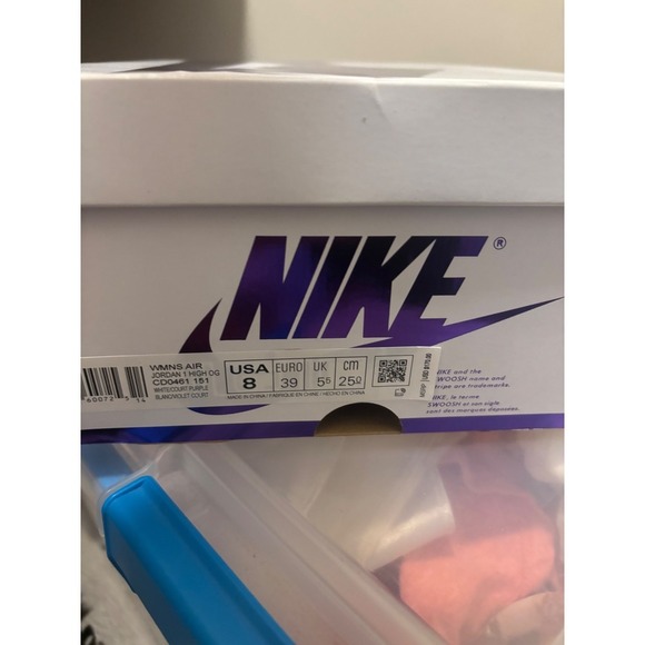 Nike Air Jordan 1 High OG Court Purple White Sneakers CD0461-151 Sz 8 - Picture 5 of 5